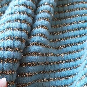 Made In italy. Replay Angora Wool Blend Rare, Beautiful Teal Cowl Neck Sweater.